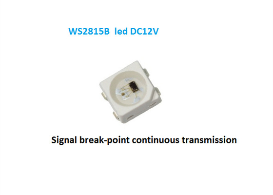 DC12V WS2815B บิดใน IC Breakpoint แหล่งแสงที่ติดต่อได้ SMD5050 RGB LED Pixel Chips