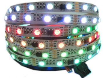 ไฟ LED แบบเรียลไทม์ Magic RGB LED Strip แบบเต็มรูปแบบสีไล่ล่า DC12V