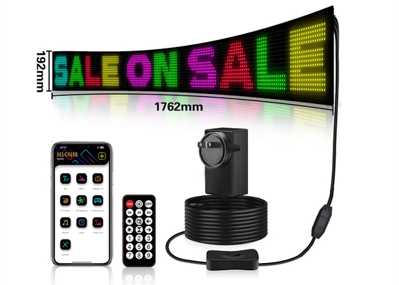 โปรแกรมการโฆษณา LED โบลูทูธยืดหยุ่น Full RGB 5VDC USB สายไฟฟ้าสําหรับโรงแรมรถยนต์