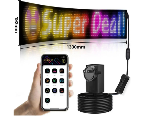 หน้าต่างรถยนต์ LED จอแสดงผลดิจิตอล มีหลายฟังก์ชัน โปรแกรมได้ แผ่นโฆษณาตกแต่ง