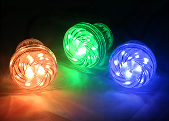 24v RGB WS2811/UCS1903 LED แสงบันเทิง ไฟพิกเซล ไฟ Cabochon LED 60mm 18 LED