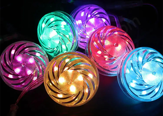 24v RGB WS2811/UCS1903 LED แสงบันเทิง ไฟพิกเซล ไฟ Cabochon LED 60mm 18 LED