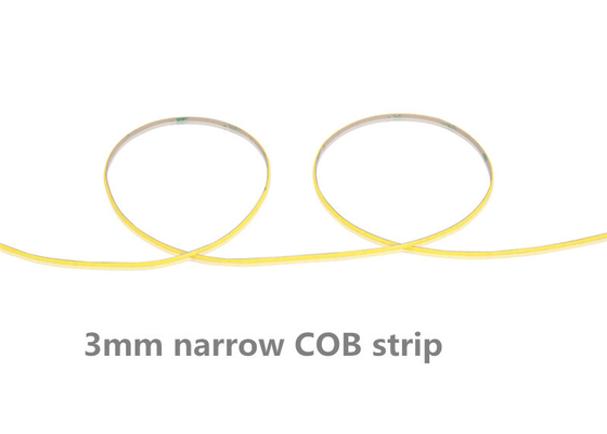 3mm Ultra Narrow COB LED Strip Rope ตู้เสื้อผ้า ตู้เสื้อผ้า แบคไลท์ทีวี 400LEDs / M