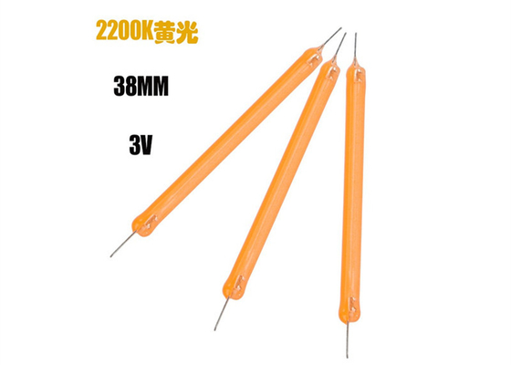 Dc3v 38MM COB LED Filament 2200k 2700K 6500K อะไหล่หลอดหลอดไฟเซรามิก