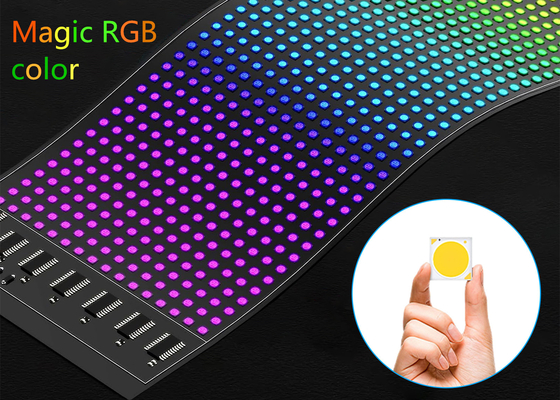 16*64 หน้าจอ LED แบบยืดหยุ่น หน้าจอภายนอก แผ่นกันน้ํา หน้าต่างรถยนต์ LED Soft Billboard