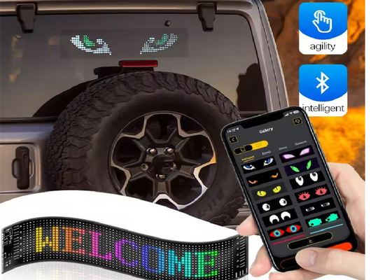 หน้าจอ LED นุ่ม แบรนด์ โฆษณา โปรโมชั่น จอ RGB สี APP สมาร์ท โปรแกรมภายใน LED สัญญาณ