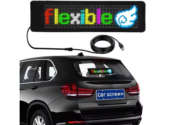 โปรแกรมได้ DIY Scrolling Text 5V USB Wireless Control RGB สัญญาณรถยนต์ LED แบบยืดหยุ่น สําหรับโฆษณา