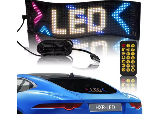 โปรแกรมได้ DIY Scrolling Text 5V USB Wireless Control RGB สัญญาณรถยนต์ LED แบบยืดหยุ่น สําหรับโฆษณา
