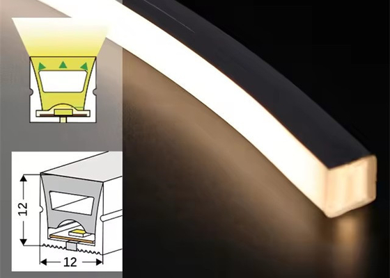 โคมไฟนีออน LED 1212 สตรีปซิลิโคน 12 * 12MM พร้อมเพดานที่ติดตั้ง ไม่มีหลอดไฟหลัก