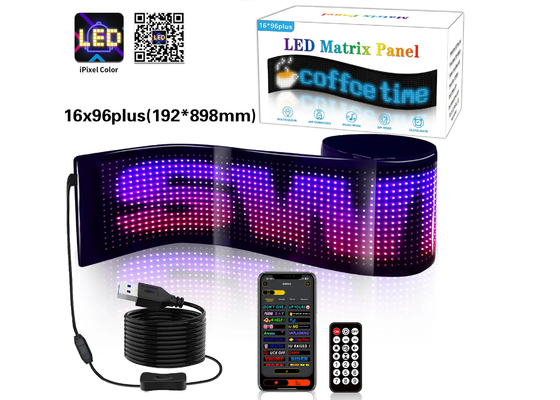 ผังเมทริกซ์ LED สําหรับการโฆษณา โปรโมชั่น จอแสดงผล RGB สี APP Smart Interior LED Screen