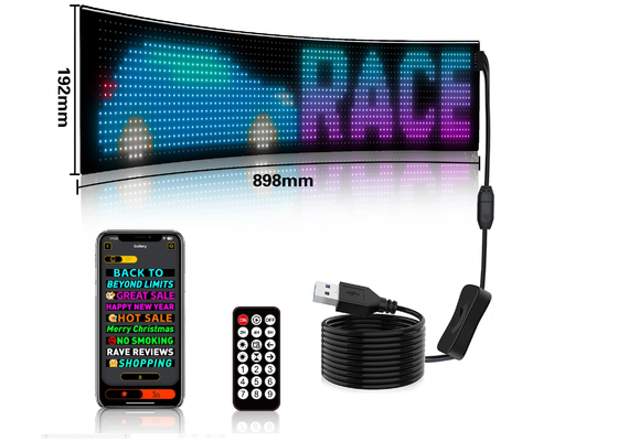 ผังเมทริกซ์ LED สําหรับการโฆษณา โปรโมชั่น จอแสดงผล RGB สี APP Smart Interior LED Screen