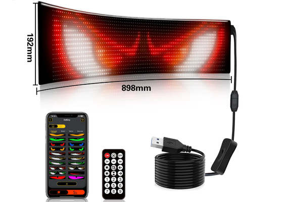 5VDC USB / 2A ซุปเปอร์ทรัค Demon Eye LED Soft Screen APP โปรแกรมบลูทูธ รถโฆษณาจอ
