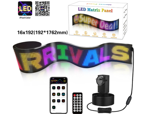 โปรแกรมการโฆษณา LED โบลูทูธยืดหยุ่น Full RGB 5VDC USB สายไฟฟ้าสําหรับโรงแรมรถยนต์