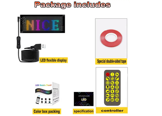 โฆษณาสกรอล LED Car Sign Board การควบคุมแอปพลิเคชั่นที่สามารถโปรแกรมได้