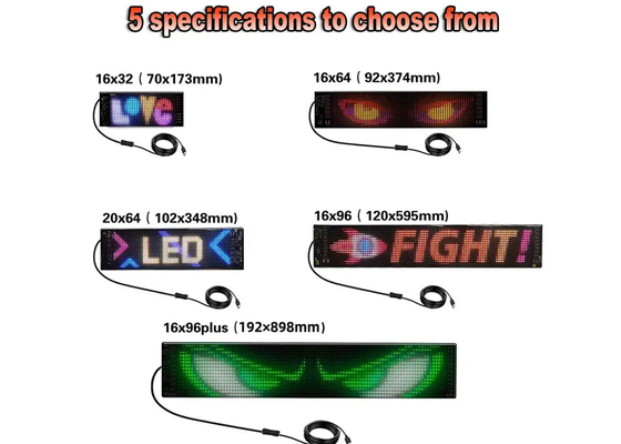 โฆษณาสกรอล LED Car Sign Board การควบคุมแอปพลิเคชั่นที่สามารถโปรแกรมได้