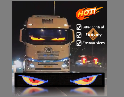 รถกระบะ Devil Eye LED Screen รถกระบะ ไลท์ รถกระบะ ไดนามิก LED Light Smart Car Sticker แผน LED ปรับปรุงได้ สําหรับกระจกหน้ารถกระบะ