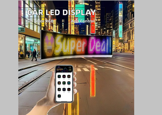หน้าต่างรถยนต์ LED จอแสดงผลดิจิตอล มีหลายฟังก์ชัน โปรแกรมได้ แผ่นโฆษณาตกแต่ง