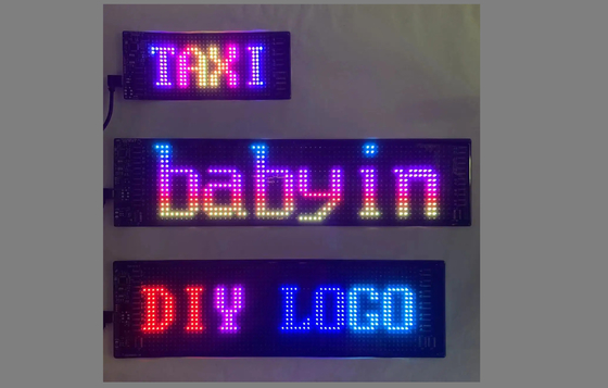 DIY Led Taxi Window Display Led Screen สําหรับโฆษณารถยนต์