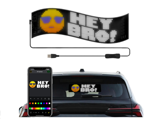 DIY Led Taxi Window Display Led Screen สําหรับโฆษณารถยนต์