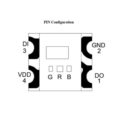 WS2812C การควบคุมแบบฉลาด แหล่งแสง LED ที่บูรณาการด้วยมุมมอง 180 องศา