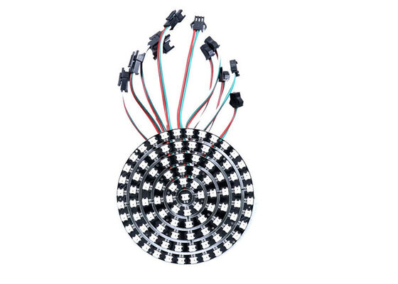 วงแหวน LED วงกลม DC5V พิกเซล IC WS2812 SK6812 RGB สีเต็มรูปแบบดิจิทัล