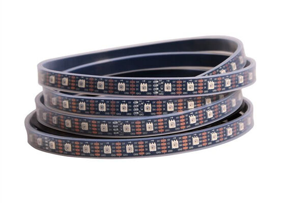 โครงการไฟฟ้า LED ขายต่อรองน้ํา SK9822/APA102/APA102c RGB LED Strip Bulk 60LEDs/M ไฟฉลาดที่ติดต่อได้ สภาพภูมิประเทศ DC5V