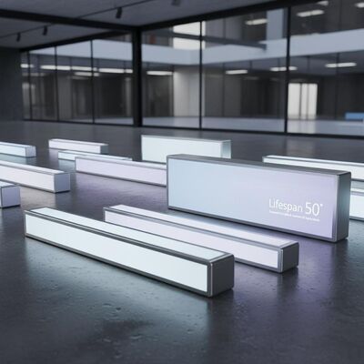 อายุการใช้งานของอุปกรณ์แสง LED ที่กําหนดเอง 50 ออกแบบมาเพื่อความทนทานและแสงสว่างที่ยืดหยุ่นในการใช้งานทางการค้า